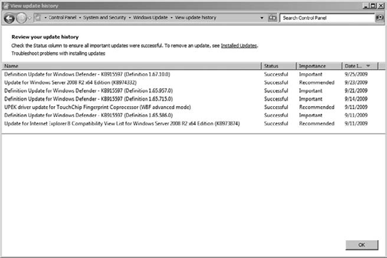 Windows Server 2008 R2 Patch List